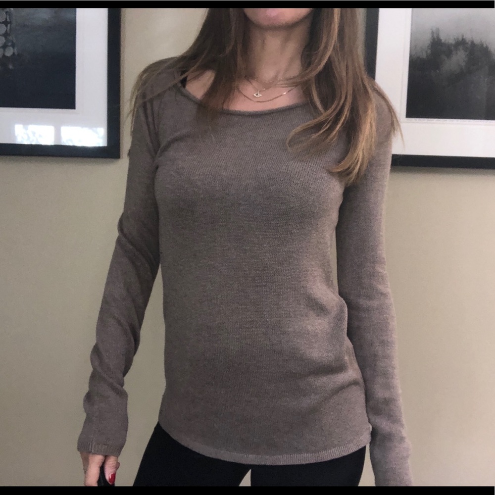 Brown - Basic Knit Sweater - image 1